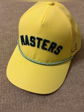 Masters 2026 Yellow Rope-Trim Baseball Cap